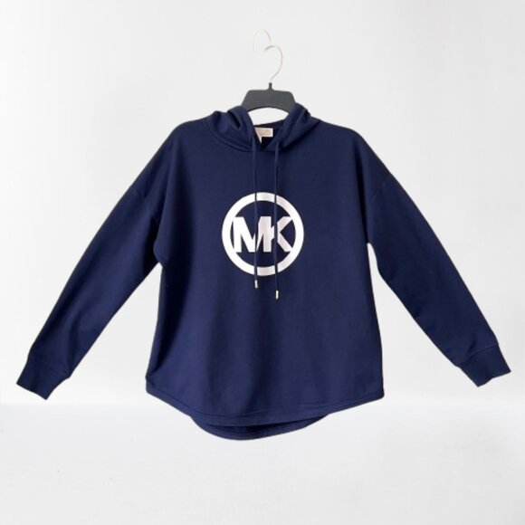 NWT Michael Kors Women’s OVERSIZED Hoodie in True Blue – Size S - Picture 12 of 16